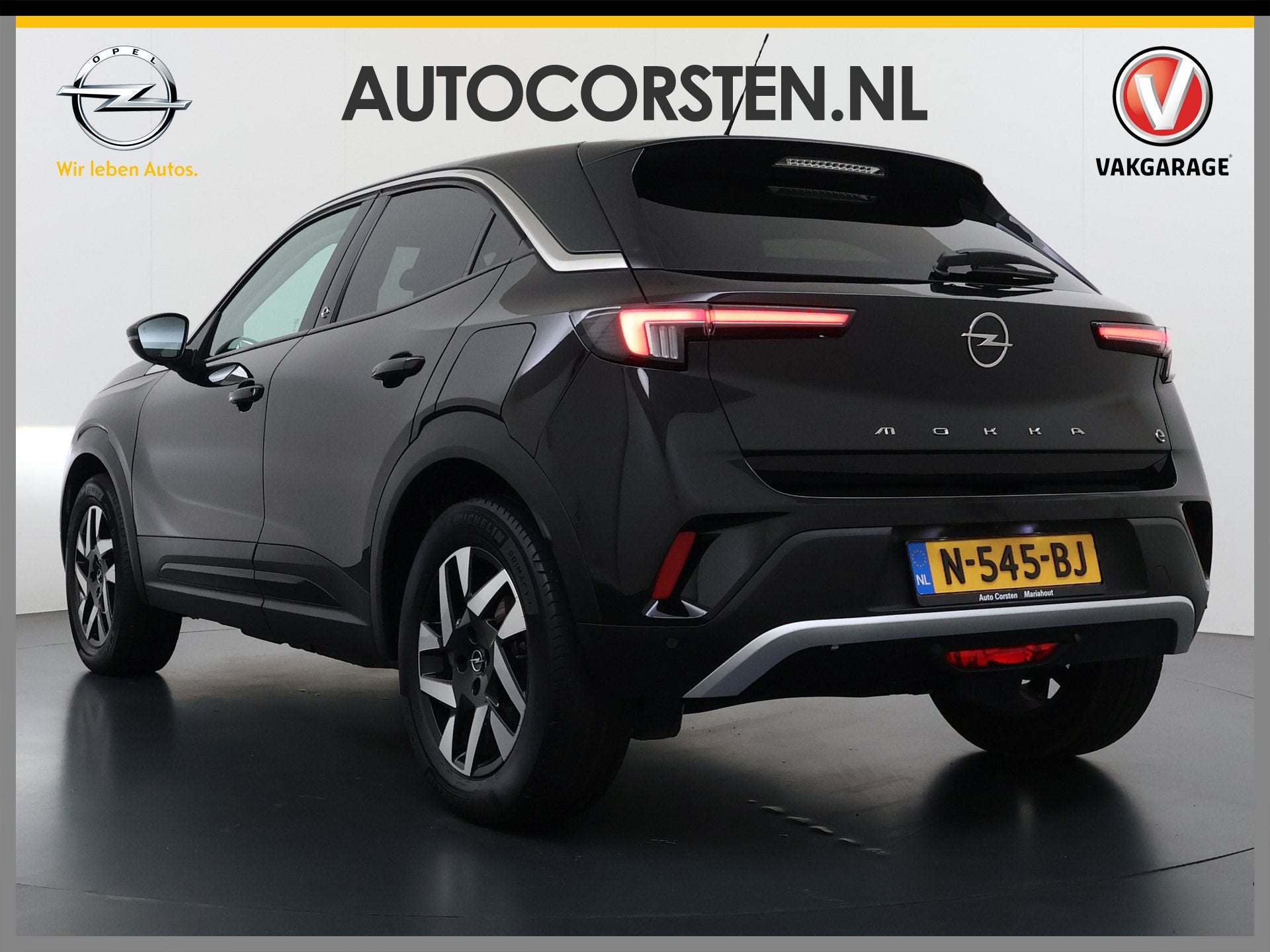 Opel Mokka-e 136PK Automaat Adap.Cruise Warmtepomp Leder 360, Auto's, Dealer onderhouden, 136 pk, Zwart, 405 min