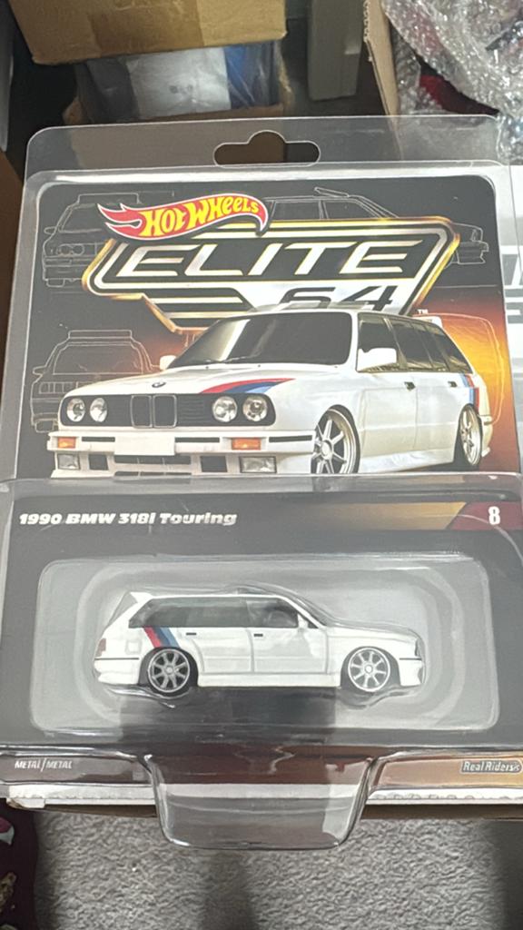 Hot Wheels Elite 64 1990 BMW 318i Touring wit 1:64 hotwheels, Ophalen of Verzenden, Nieuw, Auto