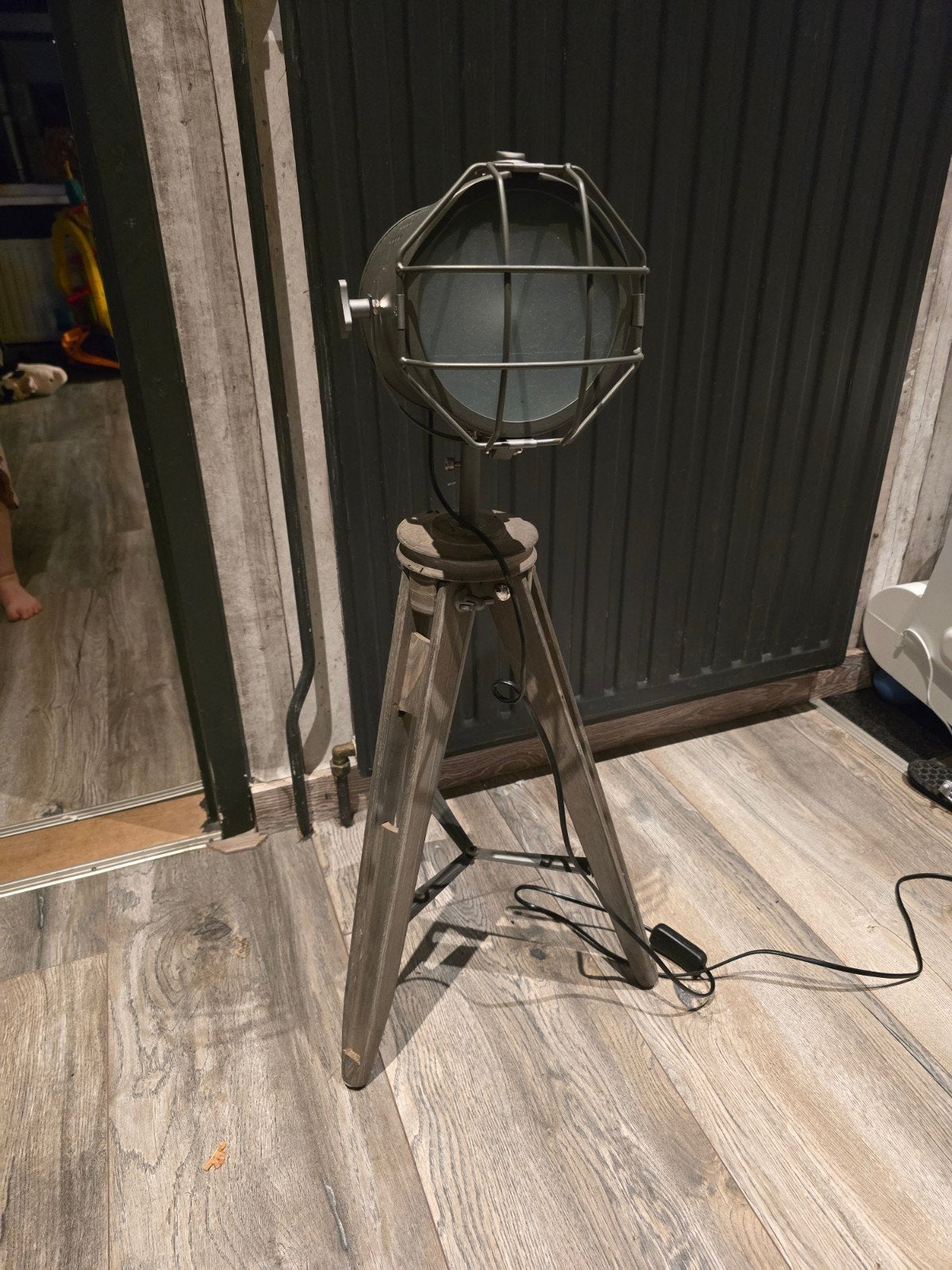 Industriële Vloerlamp met Statief - Zo goed als nieuw, Ophalen, 100 tot 150 cm, E27 (groot), Zo goed als nieuw