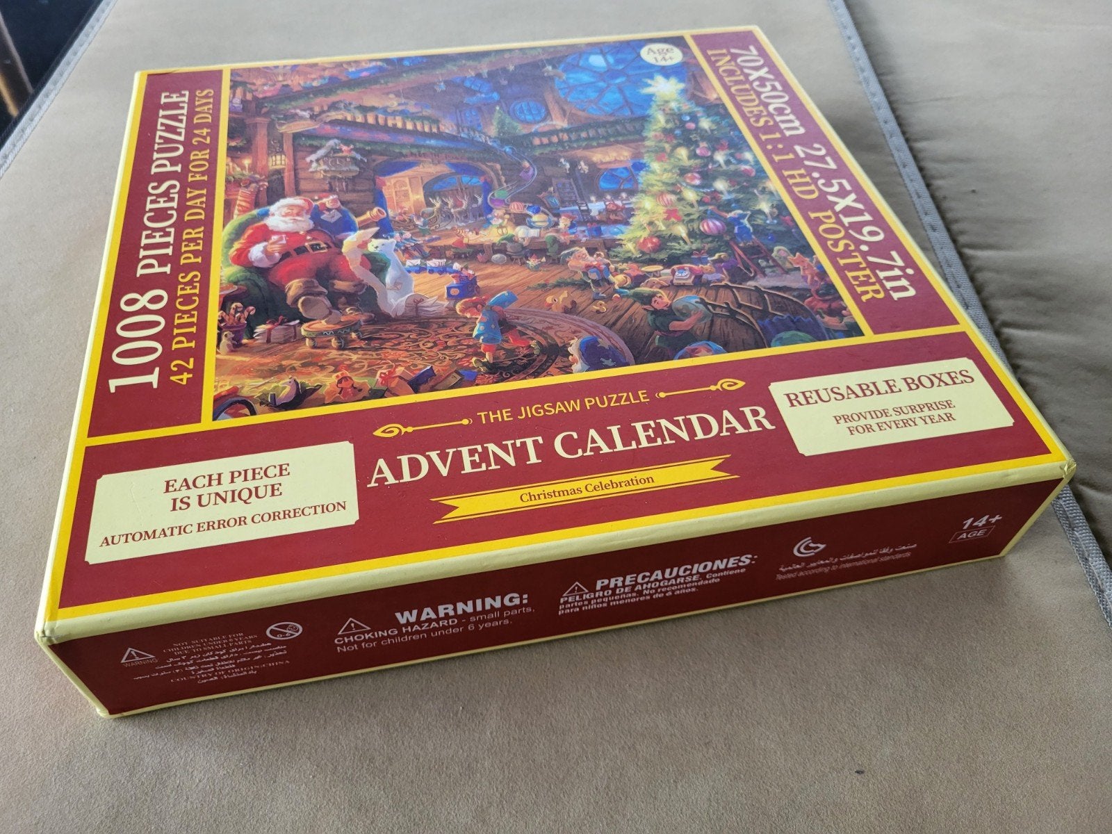 Jigsaw Adventskalender puzzel, Ophalen of Verzenden, 500 t/m 1500 stukjes, Zo goed als nieuw, Legpuzzel