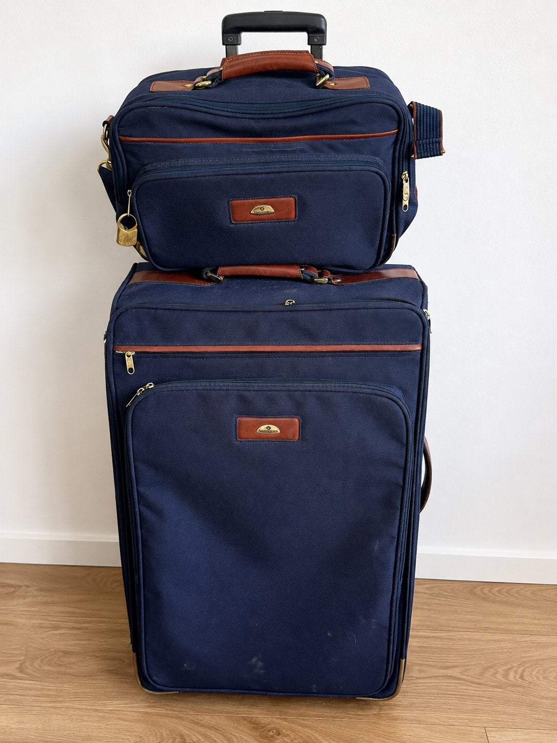 Samsonite reiskofferset: trolley en schoudertas, Ophalen, 40 tot 60 cm, 30 cm of meer, Gebruikt