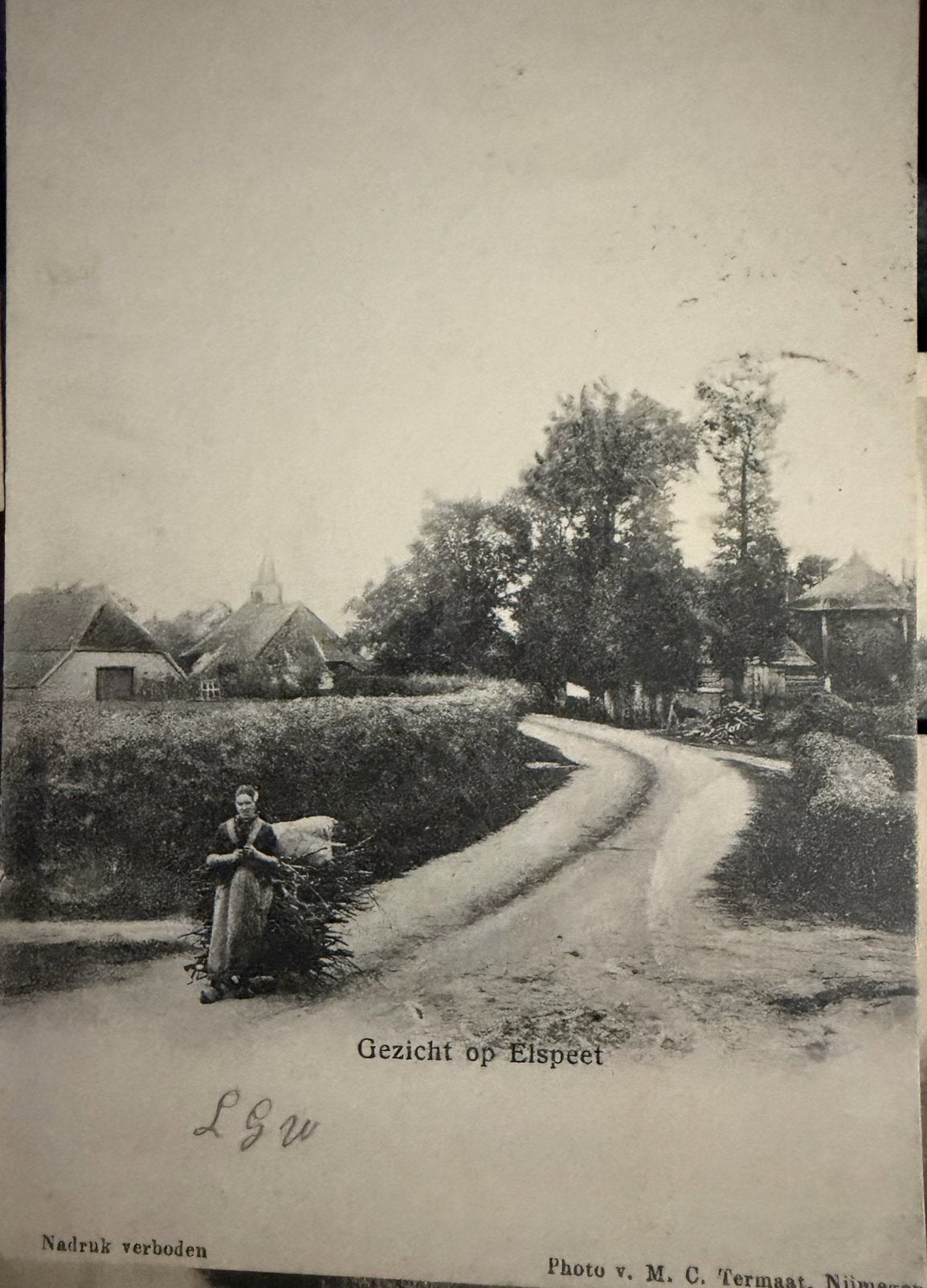 Antieke ansichtkaart Elspeet 1908 – naar Blekerij Beekbergen, Ophalen of Verzenden, Voor 1920, Gelderland