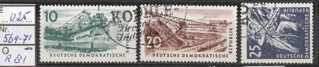 DDR Mijnbouw Michel 569-71 Nr.R81g, Verzenden, DDR, Postfris