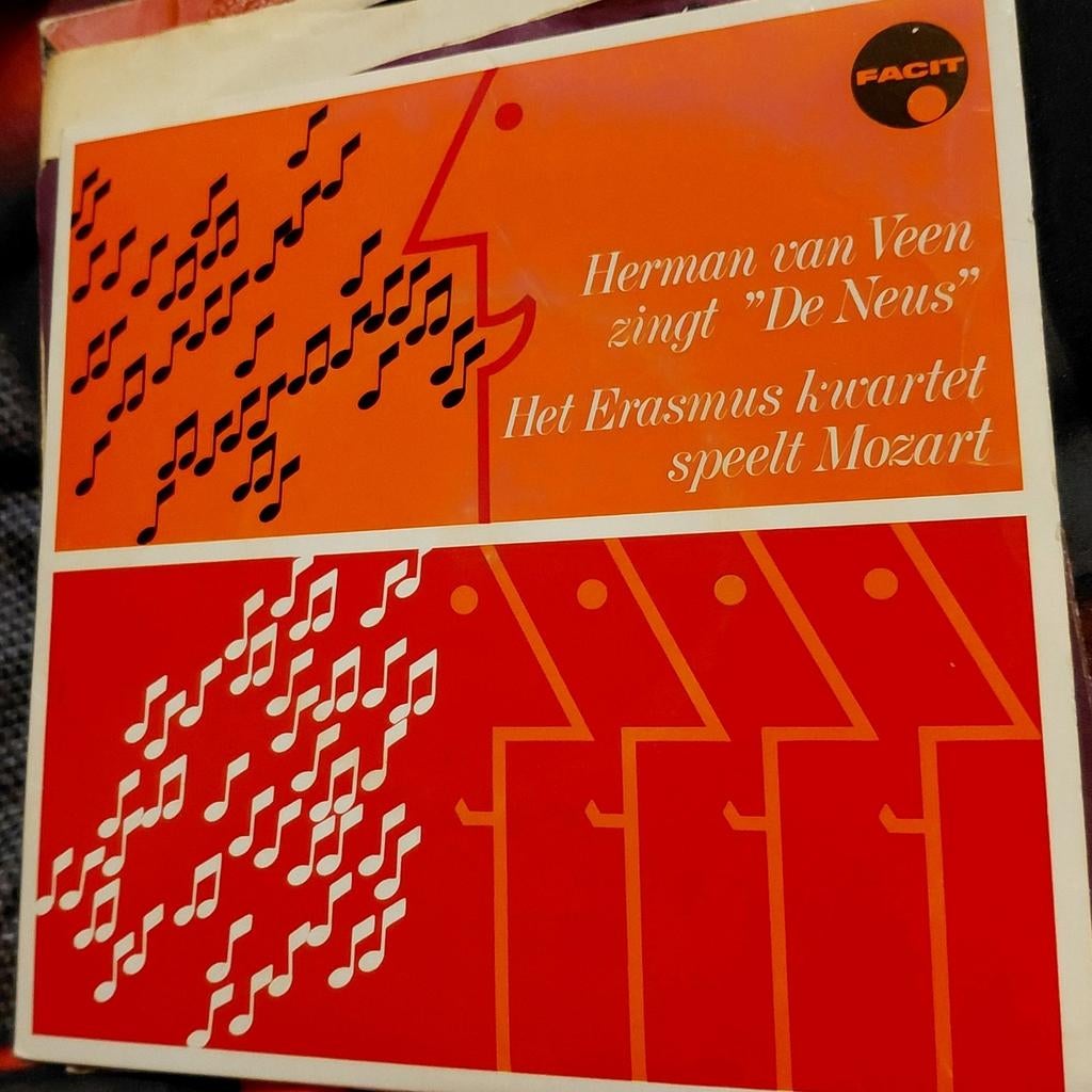Herman van Veen zingt "De Neus" single/ Erasmus Kwartet, Cd's en Dvd's, Gebruikt, 7 inch, Single, Ophalen of Verzenden