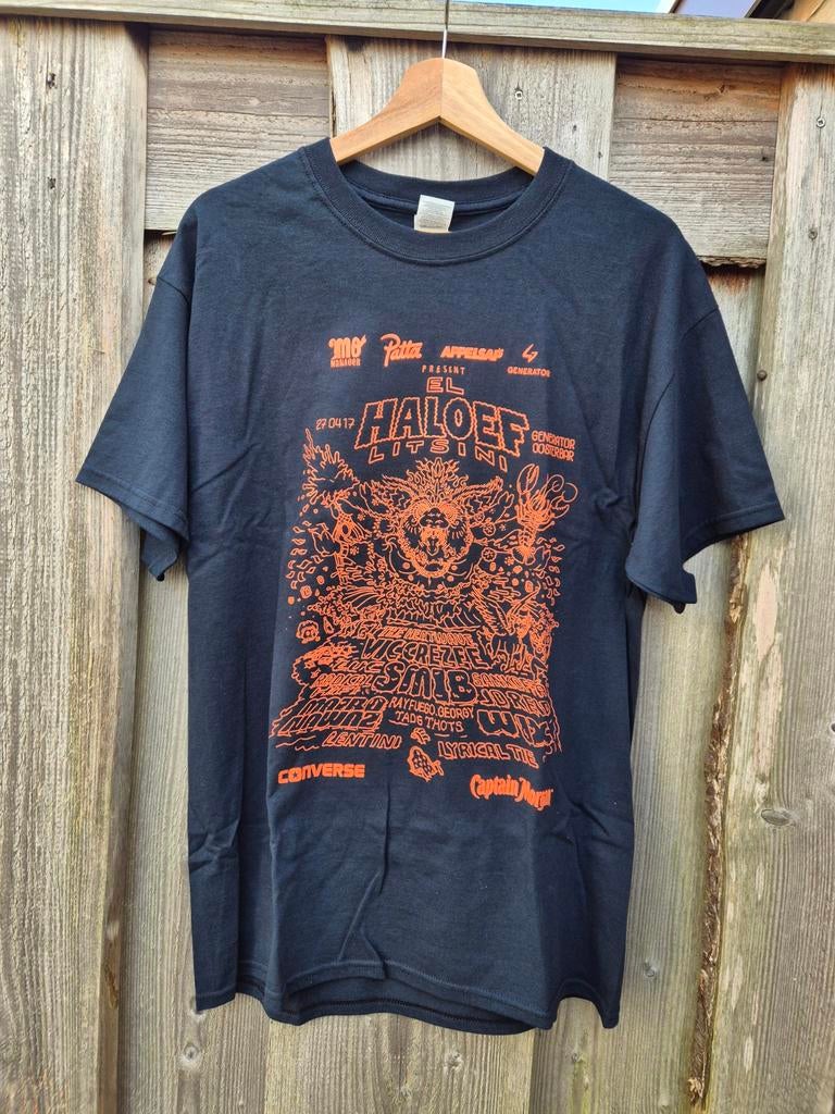 Patta El Haloef Litsini Koningsdag T-shirt Maat L, Ophalen of Verzenden, Gedragen, Maat 52/54 (L), Zwart