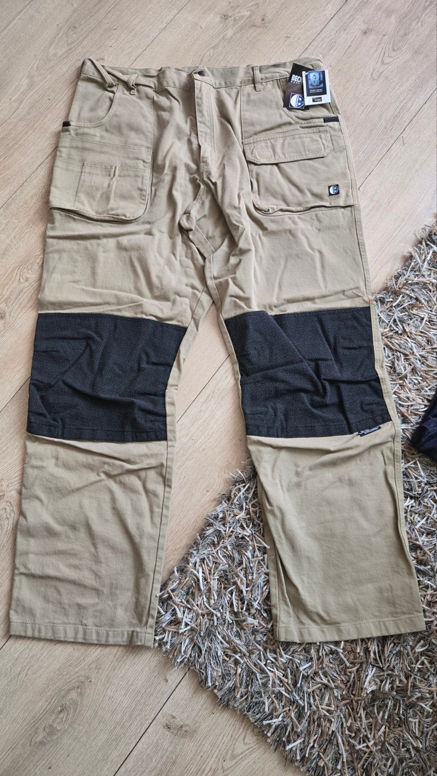 BECKUM WERKBROEK KHAKI KEVLAR W32 L36, Ophalen, Heren, Nieuw, BECKUM