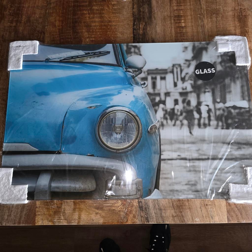 Glasschilderij Nieuw in folie, Ophalen, Minder dan 50 cm, Nieuw, Schilderij