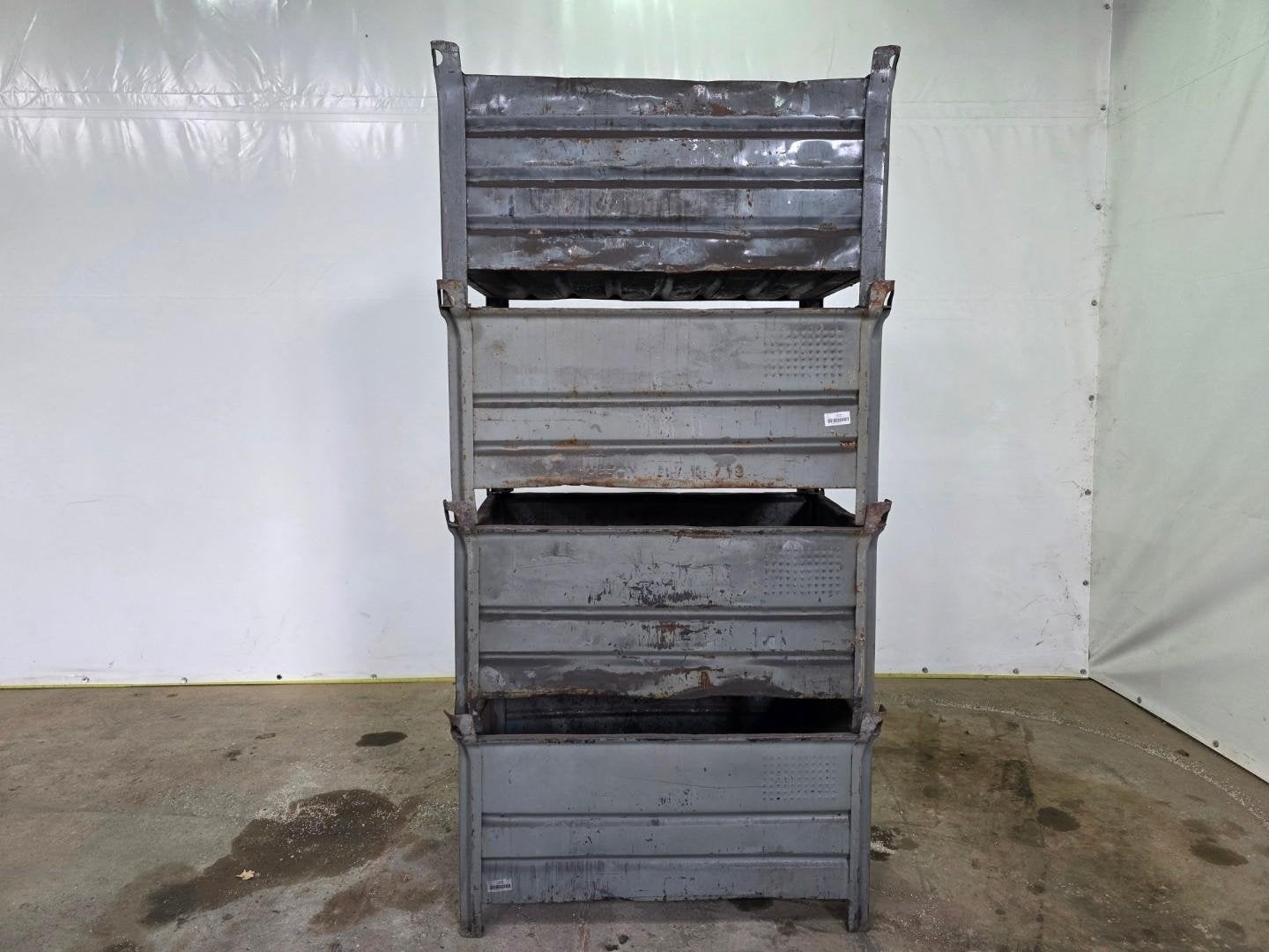 Unbranded Steel Stacking Bins Stalen Stapelbakken – Opslag, Gebruikt