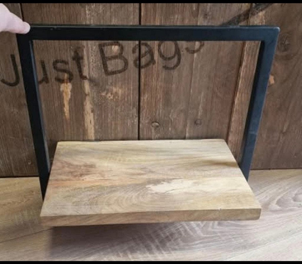 Mango industrieel wandrek met houten plank, Ophalen of Verzenden, Nieuw