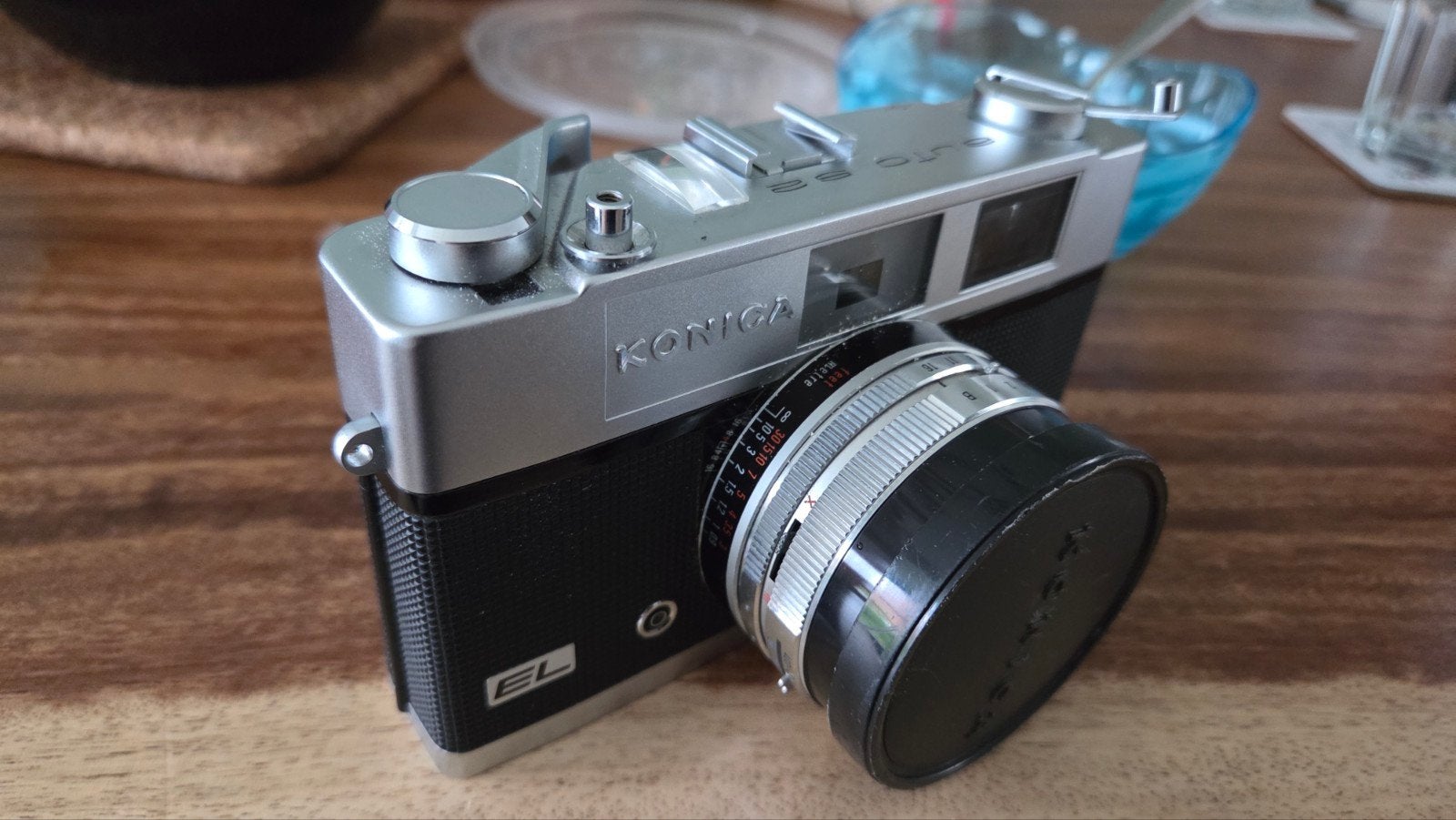 Vintage Konica EL camera uit 1965 - Klassieke analoge camera, Ophalen of Verzenden