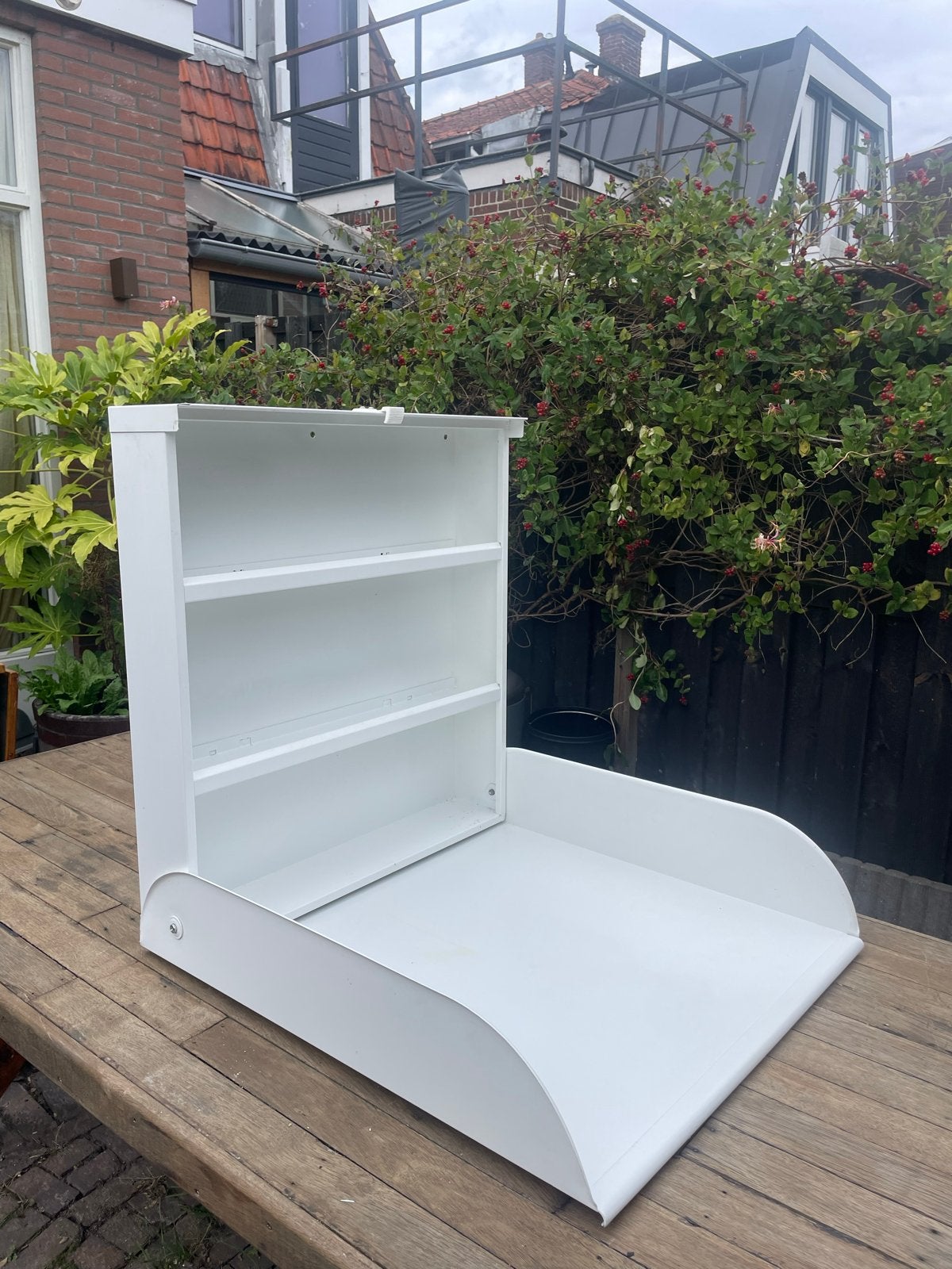 Wandcommode staal opklapbaar - Wit, Ophalen, Gebruikt, 75 tot 100 cm, Minder dan 50 cm