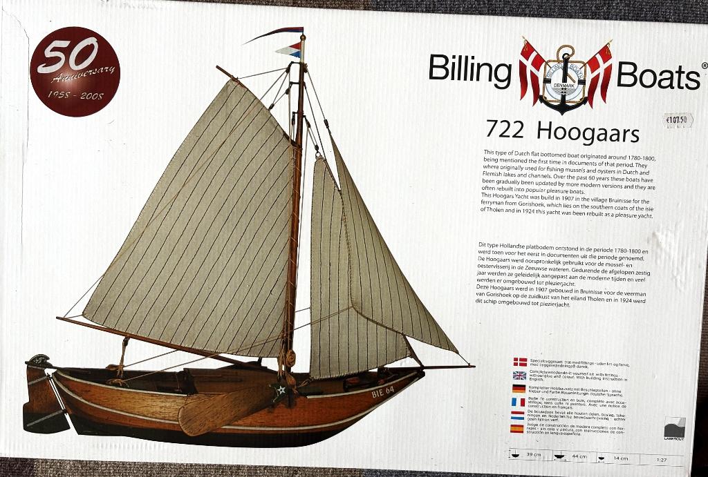 Bouwdoos Billing Boats 722 Hoogaars, Hobby en Vrije tijd, Modelbouw | Boten en Schepen, Ophalen of Verzenden, Nieuw, Groter dan 1:32