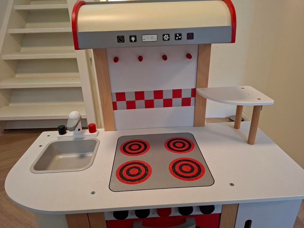 Houten speelkeuken met accessoires, Ophalen, Gebruikt, Hout, Speelkeuken
