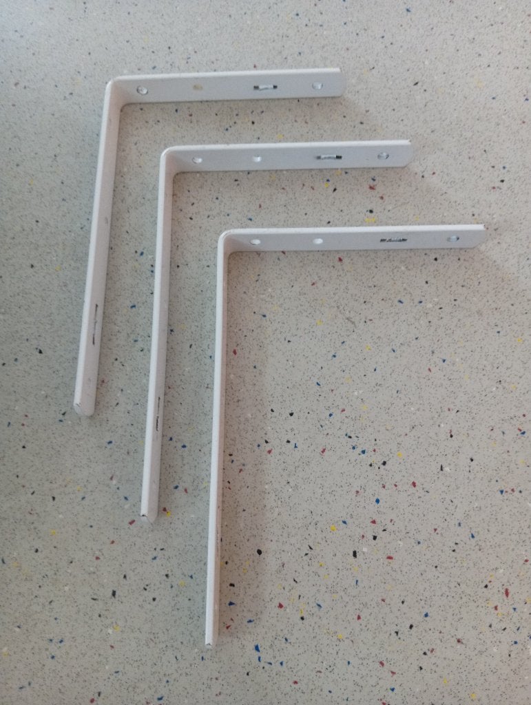 plankdragers wit metaal 3 stuks 21x29,5, Ophalen of Verzenden, Gebruikt, Overige typen
