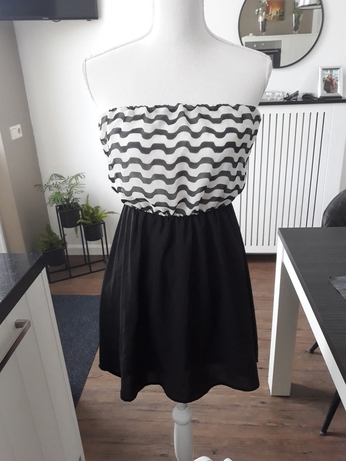 Zwart/wit strandjurk maat S, Meerkleurig, Nieuw, Ophalen of Verzenden, Maat 36 (S)