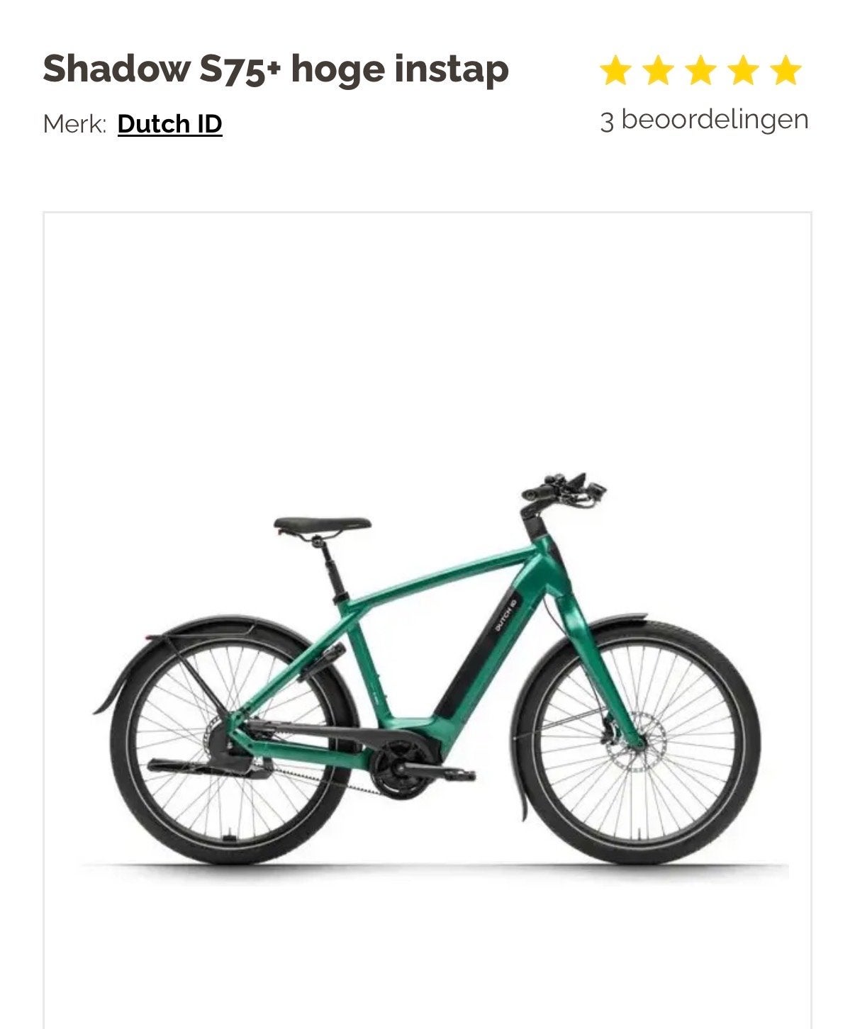 Dutch Id Shadow S75 Automatiq van €5099,-, Overige merken, Ophalen of Verzenden, Zo goed als nieuw, Dutch Id