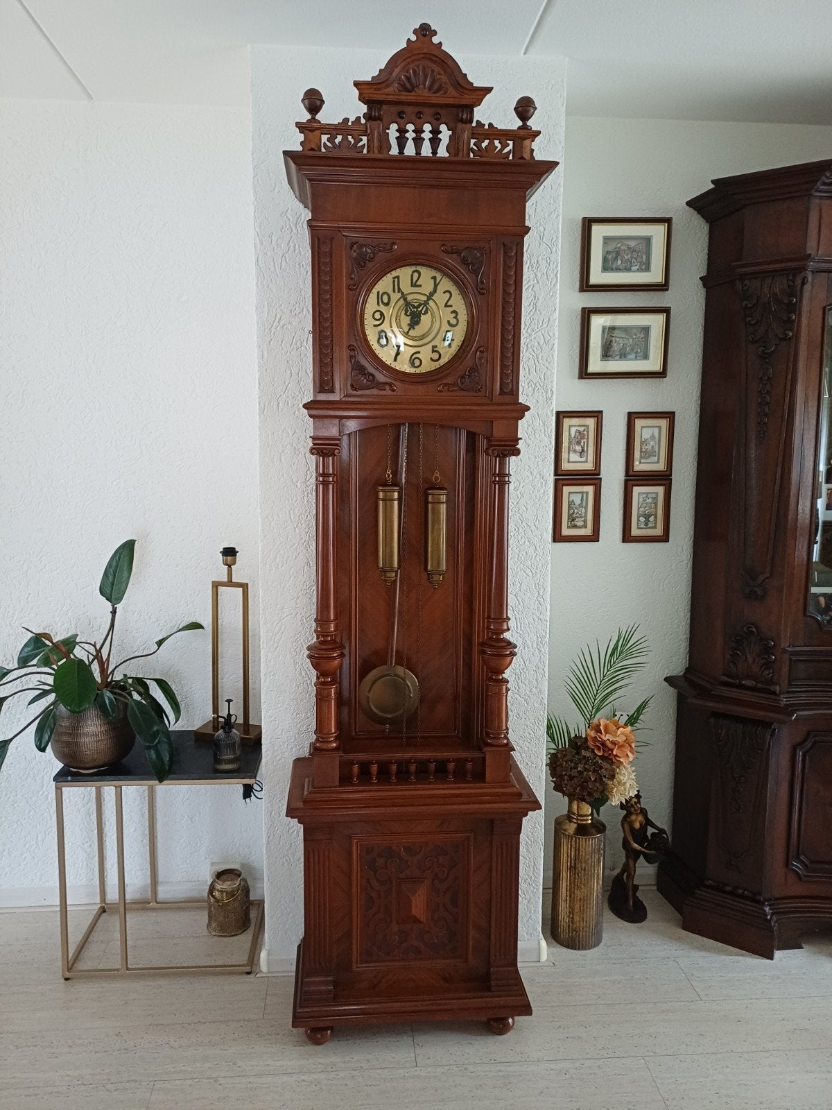 Antieke Staande Klok - Prachtig Houten Design, Ophalen
