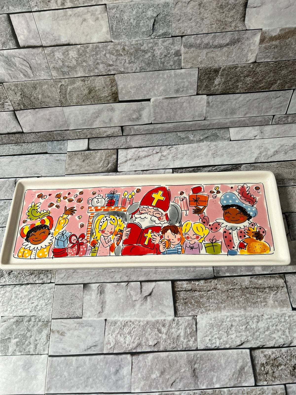 Blond Amsterdam Sint en Piet schaal, Ophalen of Verzenden, Zo goed als nieuw, Aardewerk, Schaal of Schalen