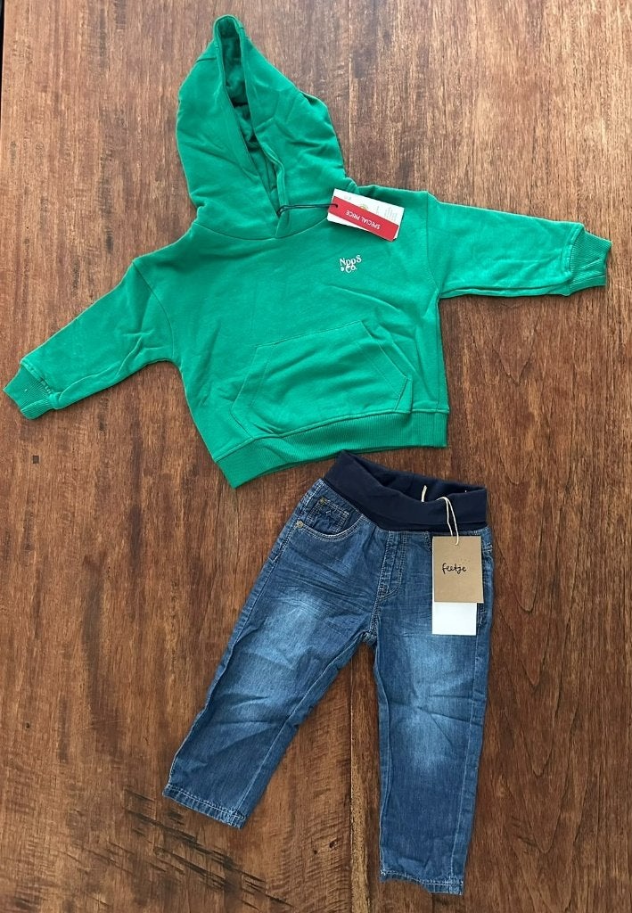 144. Nieuw Setje Noppies/Feetje Maat 80, Babyenkidsmode, Nieuw, Ophalen of Verzenden, Setje