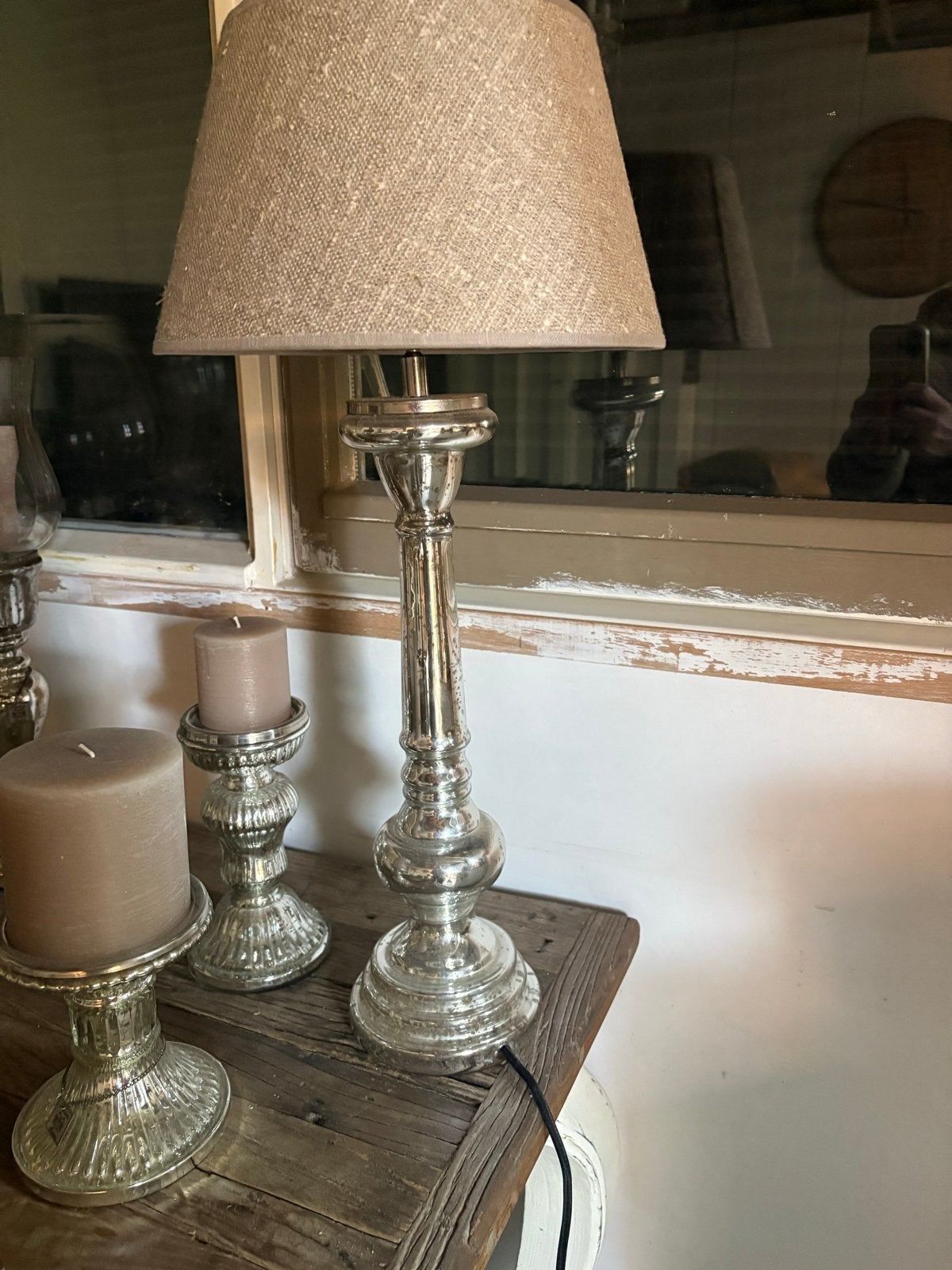 Riviera Maison lampen zonder kap, Huis en Inrichting, Ophalen, Gebruikt, Landelijk, Metaal