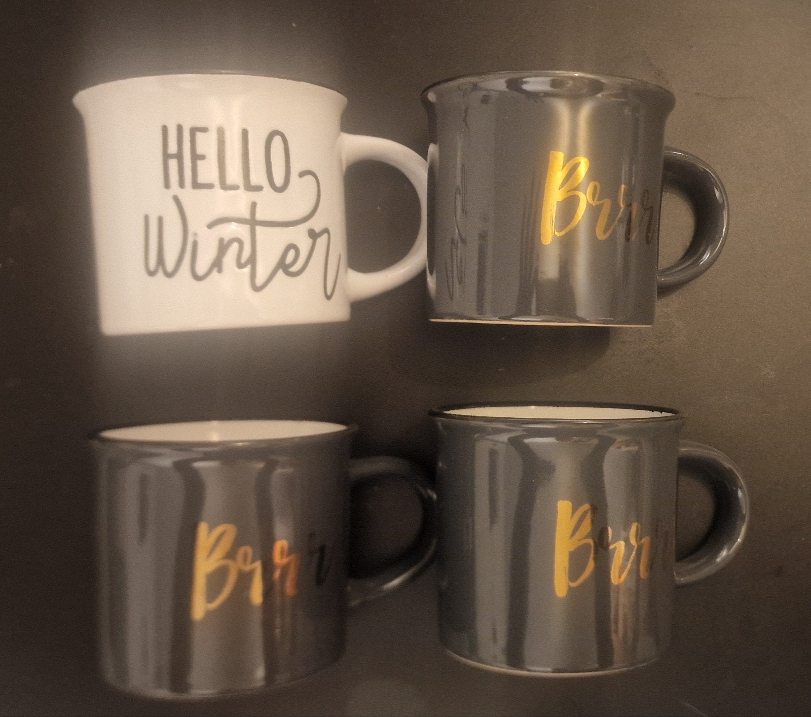 Gusta wintermokken set van 4: "Hello Winter" en "Brrr", Overige typen, Nieuw, Gusta, Ophalen of Verzenden