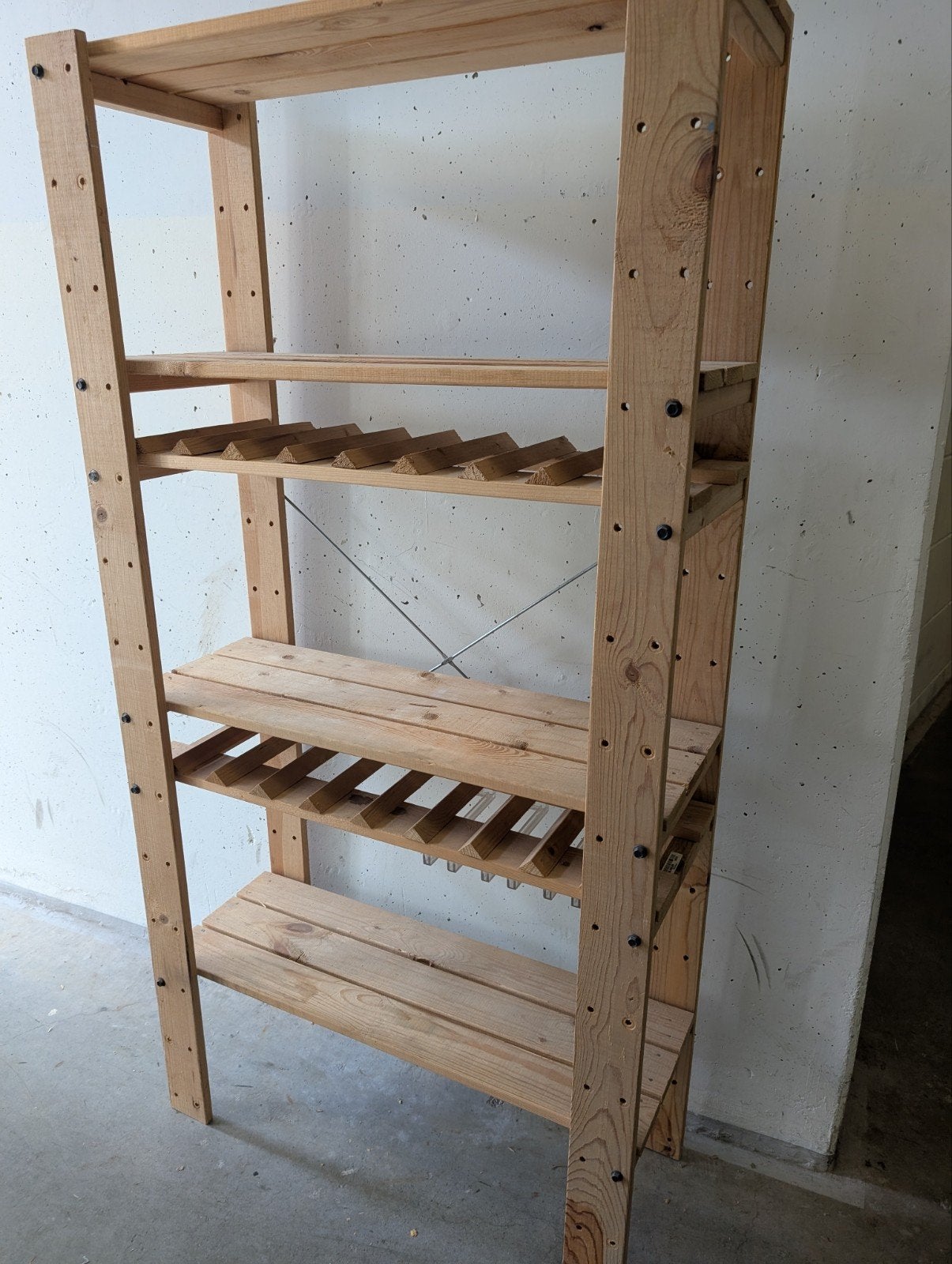 Houten stellingkast - 175x50x30 cm - Gedemonteerd, Huis en Inrichting, Kasten | Stellingkasten, Ophalen
