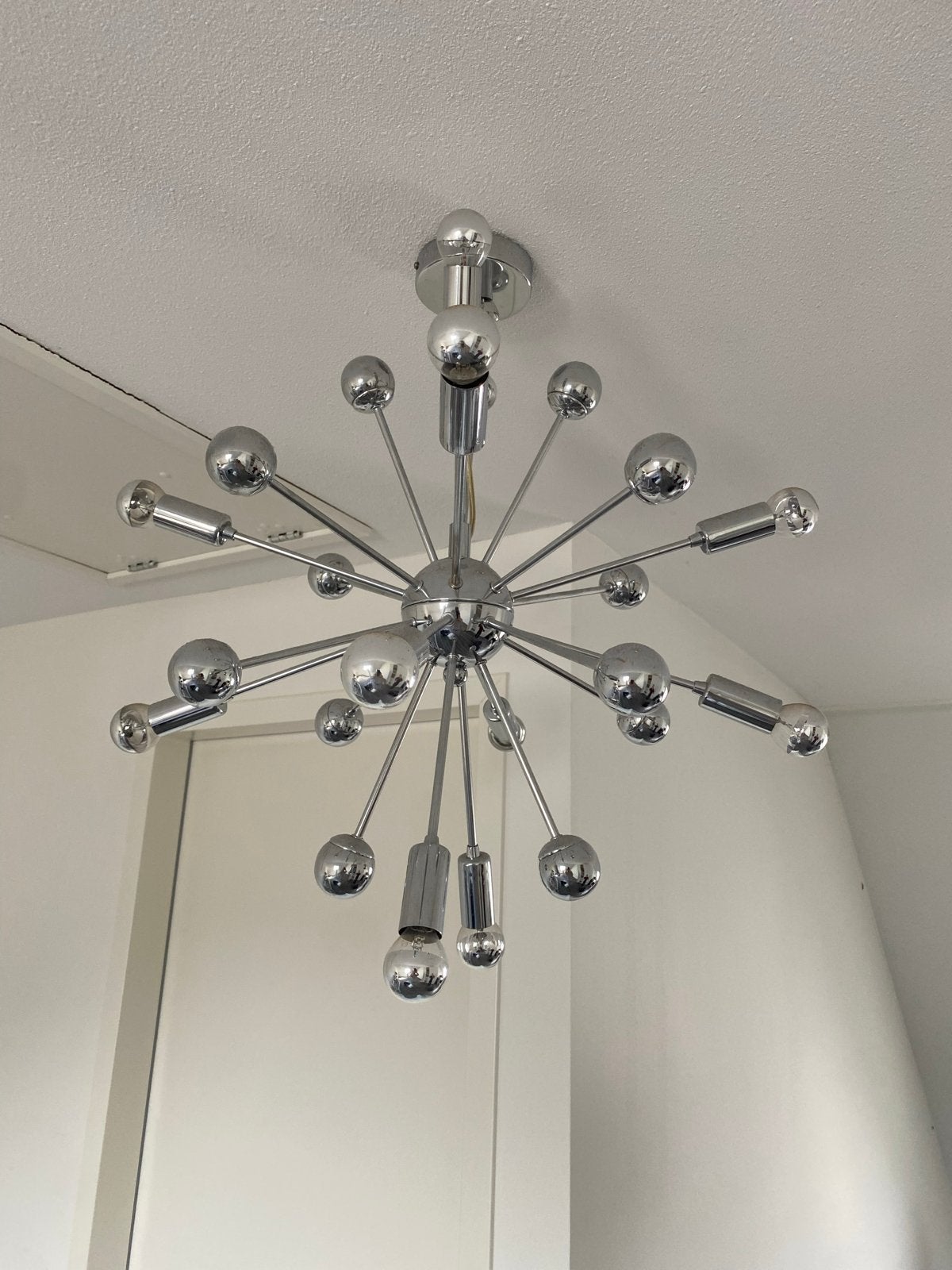 Moderne Sputnik Kroonluchter - Chroom Design Lamp, Ophalen, Gebruikt, Metaal, E14 (klein)
