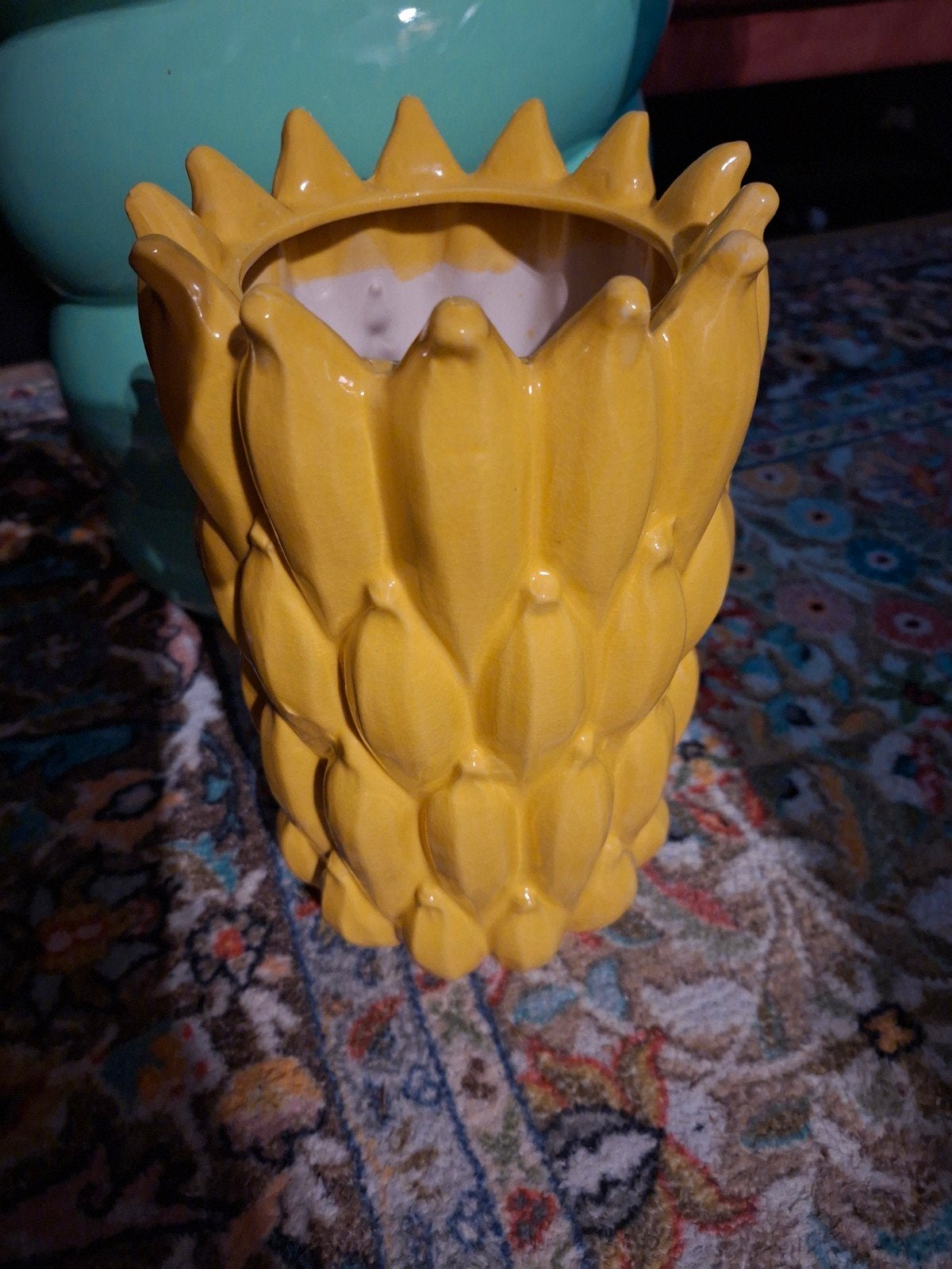 Gele bananen Vaas - Decoratieve Keramische Bloempot, Huis en Inrichting, Woonaccessoires | Vazen, Geel, Ophalen of Verzenden, Zo goed als nieuw