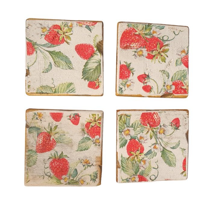 DUTCH MOOD - ONDERZETTERS - KLEUR - AARDBEITJES, Ophalen of Verzenden, Nieuw, Hout