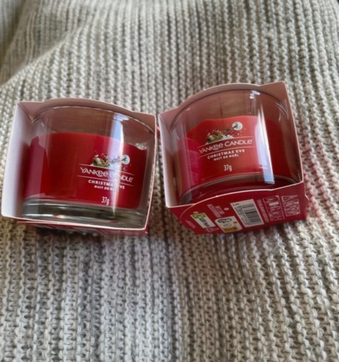 2Yankee Candle Christmas Eve Kaars - 37g, Overige materialen, Nieuw, Ophalen of Verzenden, Kaars