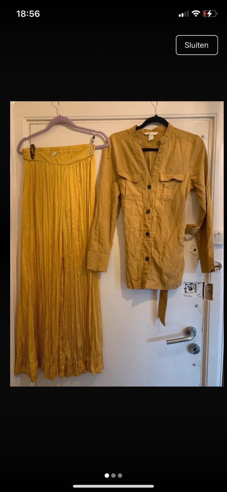Gele broek (Zara) en jasje (H&M) - Maat S, Ophalen of Verzenden, Maat 36 (S), Geel