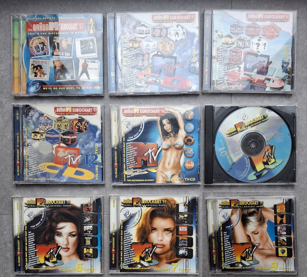 9x MTV Eurochart ’97 2, 6, 7, 12, '98 9, '99 1, 6, 7 en 9, Cd's en Dvd's, Cd's | Verzamelalbums, Ophalen of Verzenden, Gebruikt