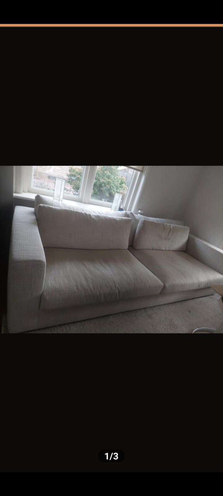 Comfortabele 4-zits bank Goossens GS-1505 roomwit, Ophalen