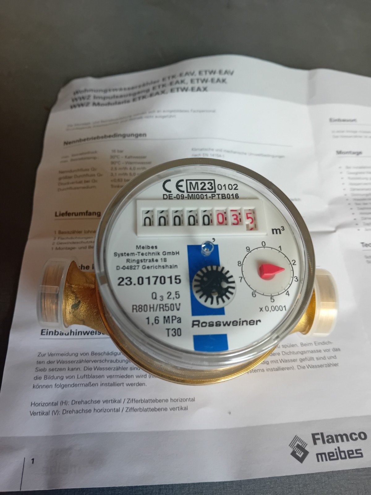 Nieuwe Rosswiner watermeters - overschot, spotprijs!, Ophalen of Verzenden