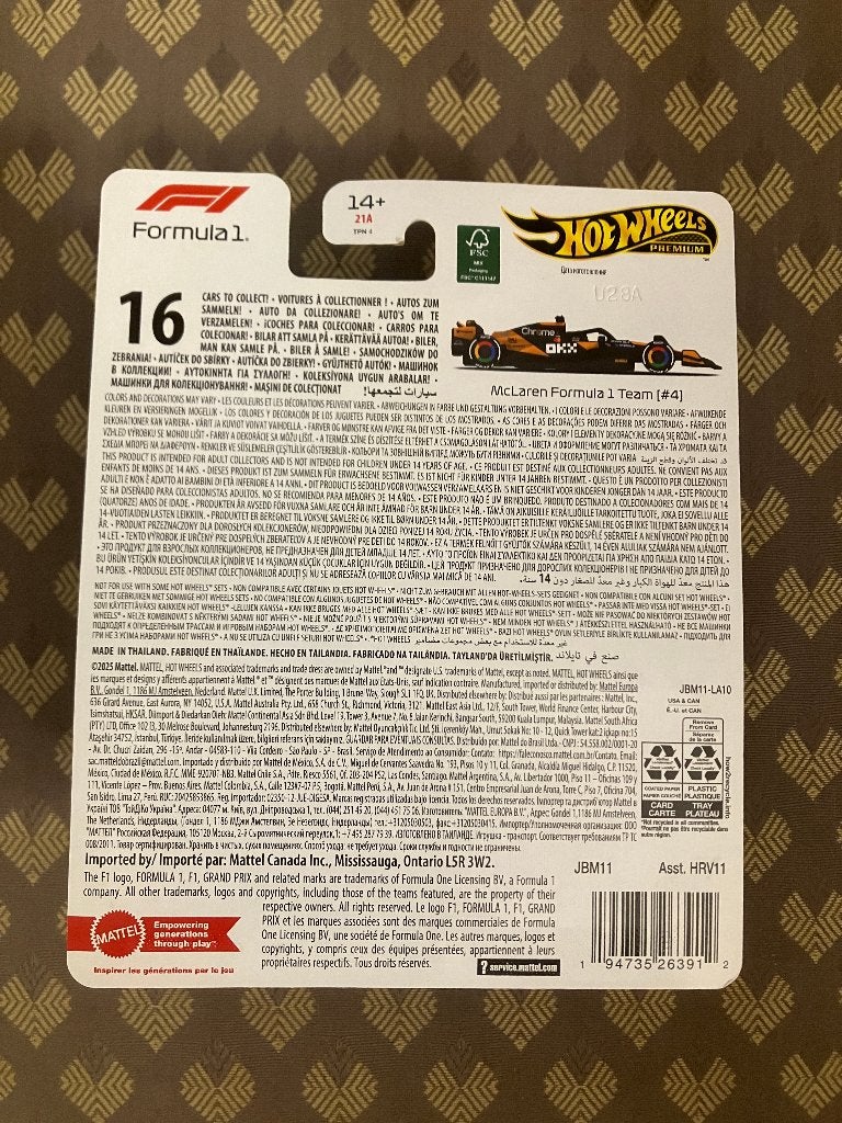 ✅ Lando Norris 2024 Mclaren Hotwheels Premium F1, Ophalen of Verzenden, Nieuw, Formule 1