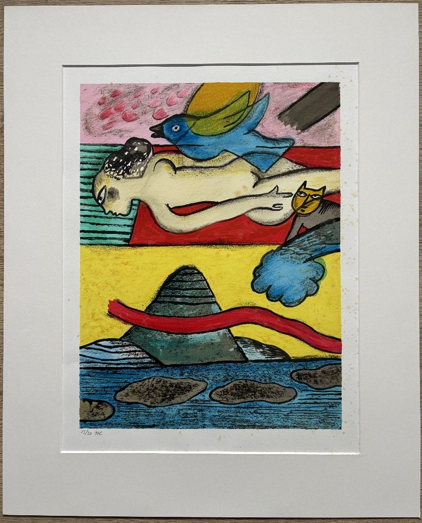 Corneille (1922-2010)-Violet II (HC 15-30), Antiek en Kunst, Gelimiteerde oplage, Ophalen of Verzenden, Personages en Fantasiefiguren