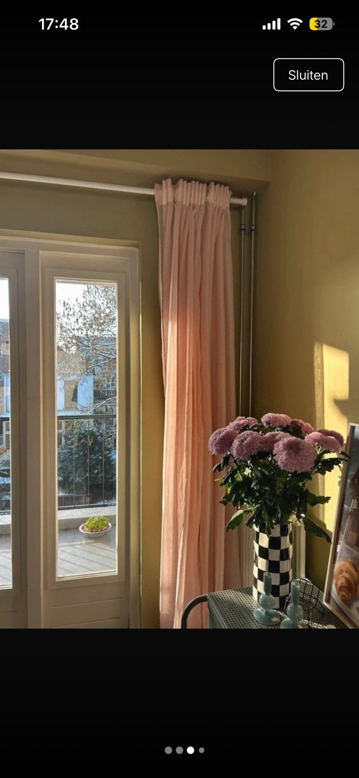 Gordijnen roze, Huis en Inrichting, Ophalen of Verzenden, Zo goed als nieuw, Roze