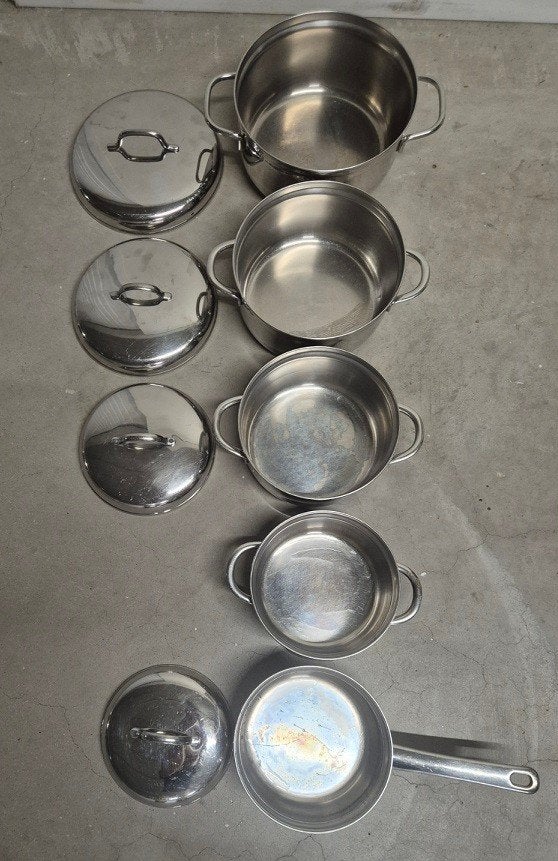 BK Pannenset, Huis en Inrichting, Keuken | Potten en Pannen, Ophalen of Verzenden, Rvs, Pannenset