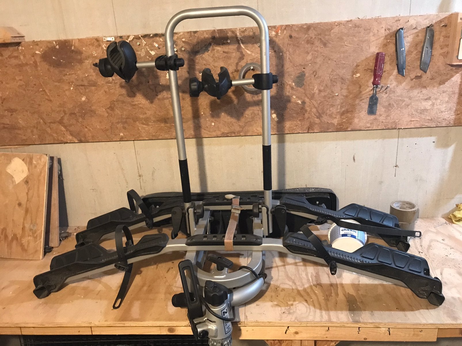 Fietsendrager voor 2 ebike,s, Ophalen, Gebruikt, Brede banden, 2 fietsen