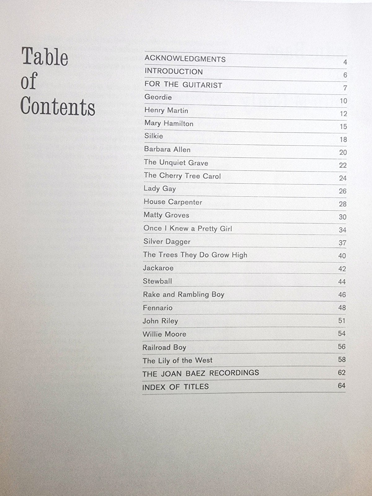 Joan Baez Songbook: British Ballads & Folk Songs Art15, Gebruikt, Gitaar, Ophalen of Verzenden, Artiest of Componist