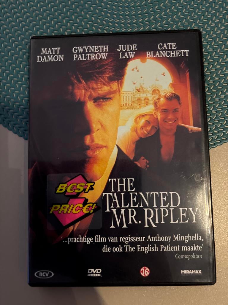 The Talented Mr. Ripley DVD - Drama met Matt Damon, Vanaf 16 jaar, Ophalen of Verzenden, Gebruikt, Drama