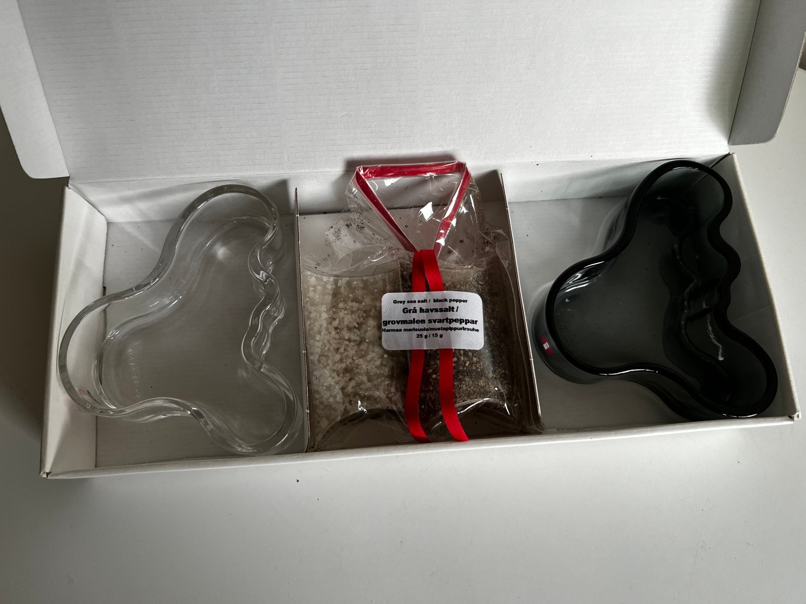 Nieuw in Doos 2 Iittala Alvar Aalto Schalen Peper Zout, Schaal, Nieuw, Ophalen of Verzenden, Glas