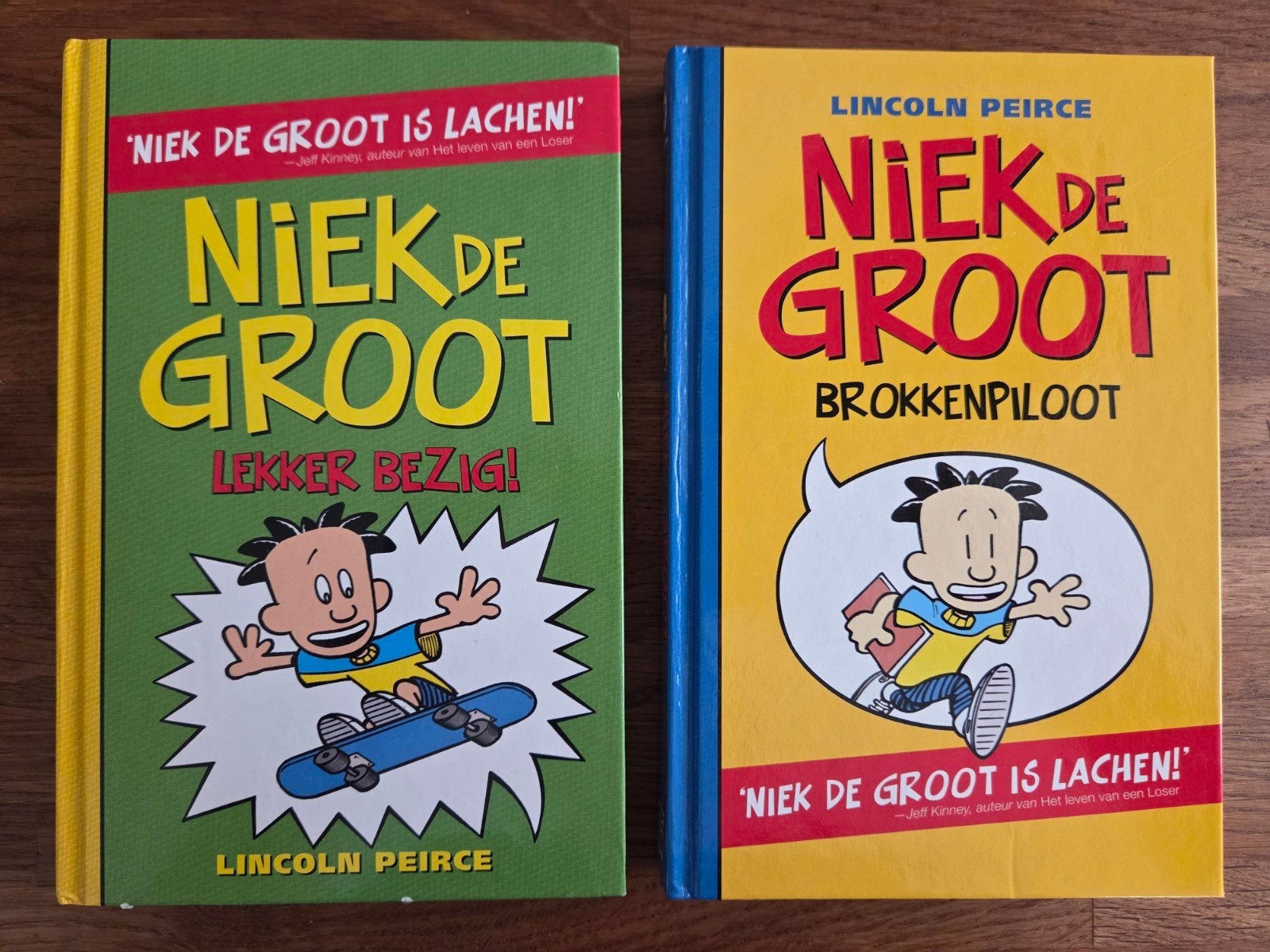 Niek de Groot: Brokkenpiloot & Lekker Bezig (2 boeken), Ophalen of Verzenden, Gelezen, Lincoln Peirce, Fictie algemeen