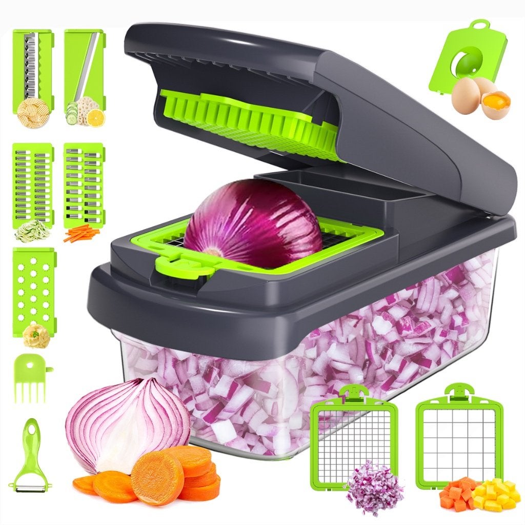 Multifunctionele Groentesnijder - Fruit Snijder - Mandoline, Verzenden, Kunststof, Nieuw, Zwart