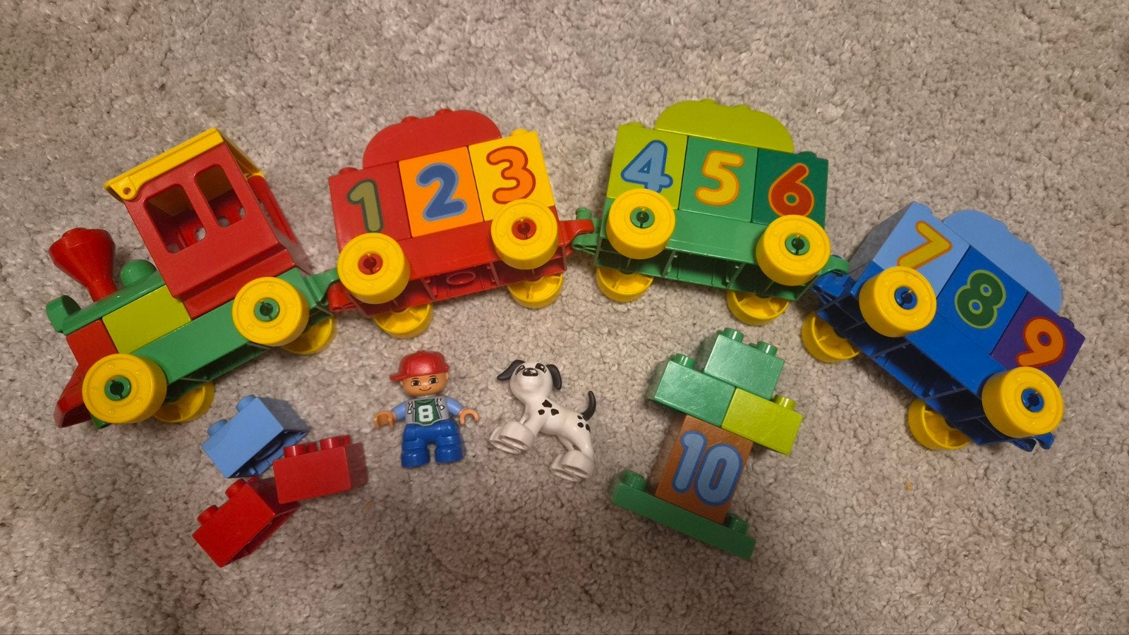 Duplo getallentrein, Ophalen of Verzenden, Zo goed als nieuw, Complete set, Duplo