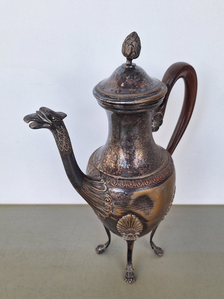 vintage Italiaanse koffiekan naar antiek zilveren voorbeeld, Ophalen of Verzenden