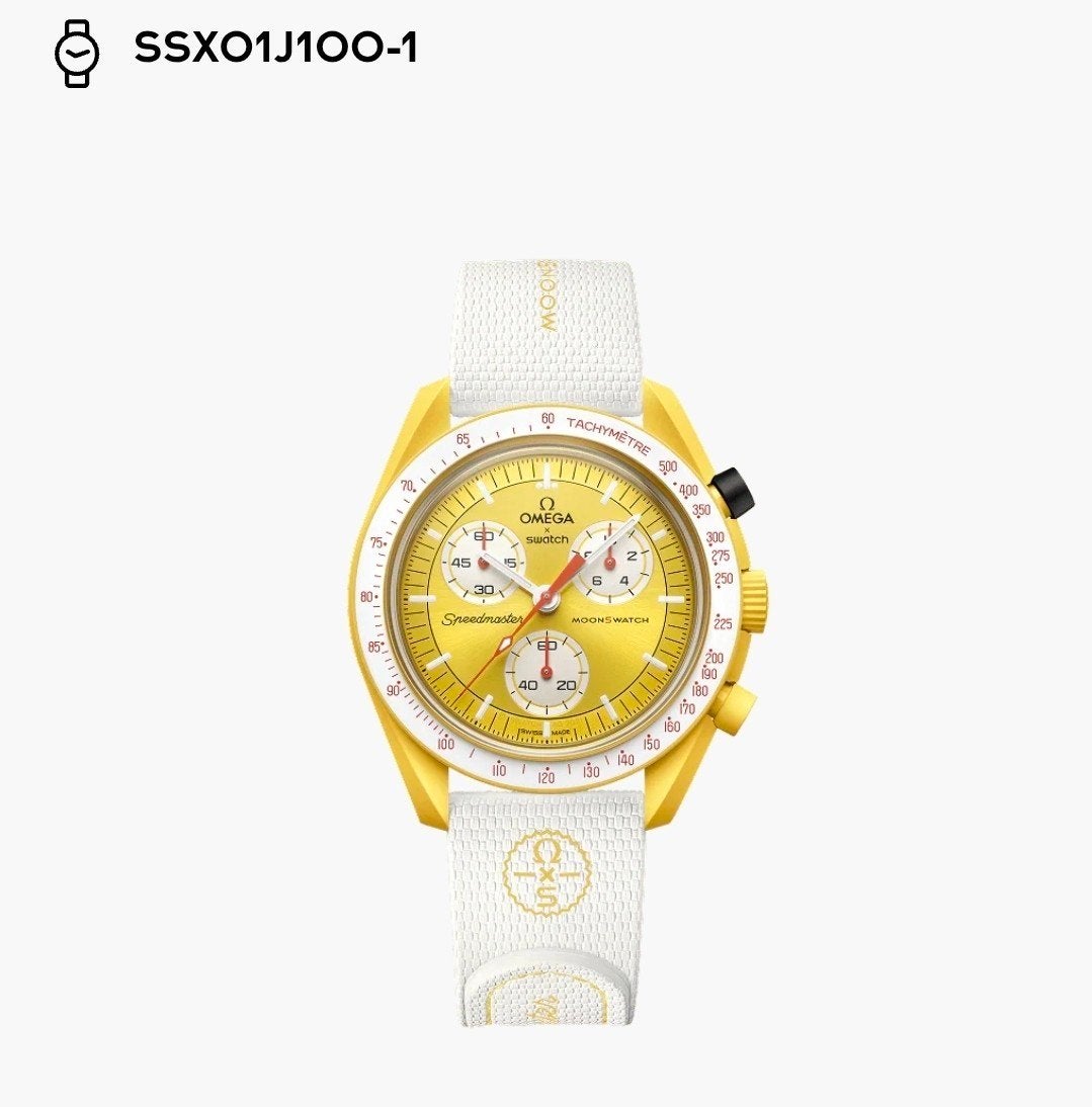 Omega x Swatch MISSION TO THE SUN - SOLAR ECLIPSE, Sieraden, Tassen en Uiterlijk, Horloges | Heren, Overige materialen, Polshorloge