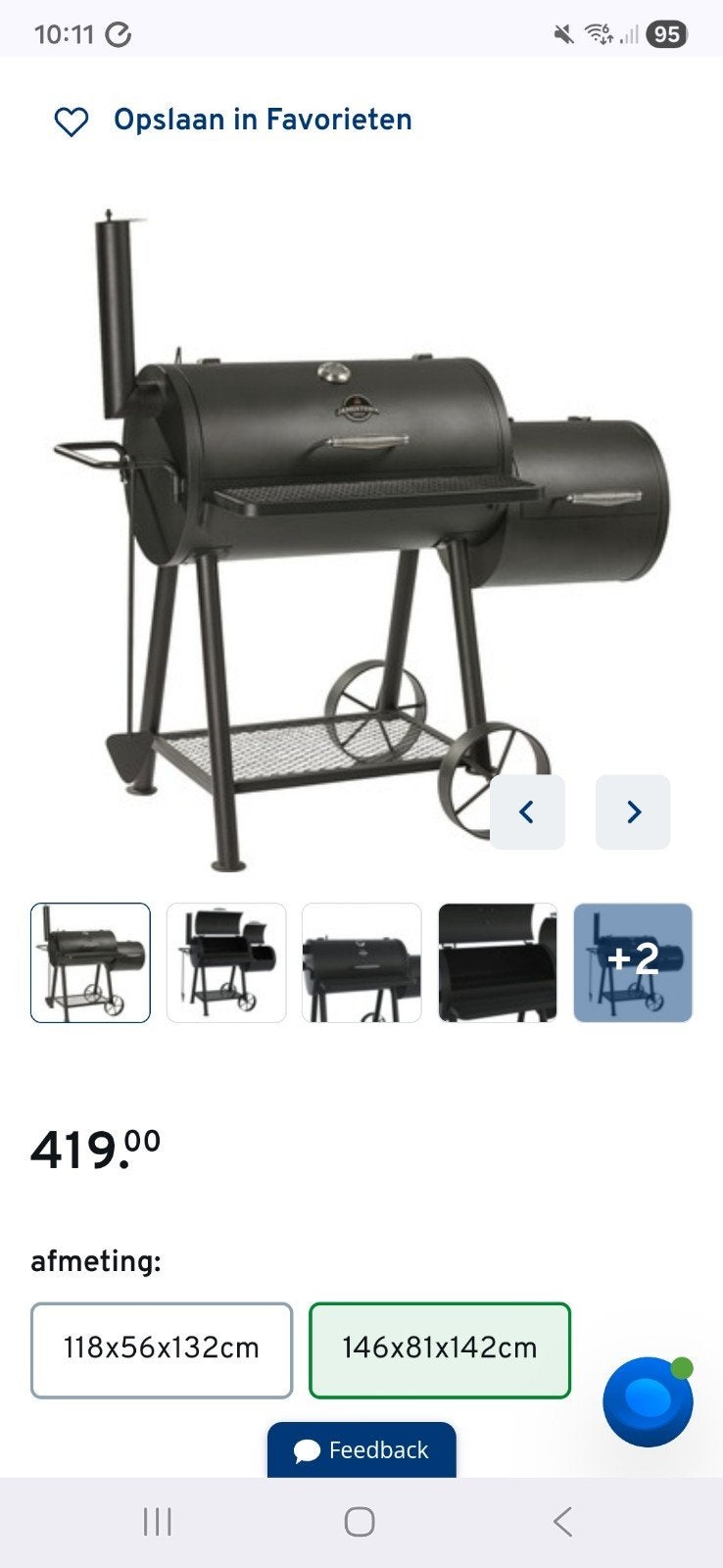 Jamestown Smoker BBQ - Zo goed als nieuw, Ophalen, Zo goed als nieuw