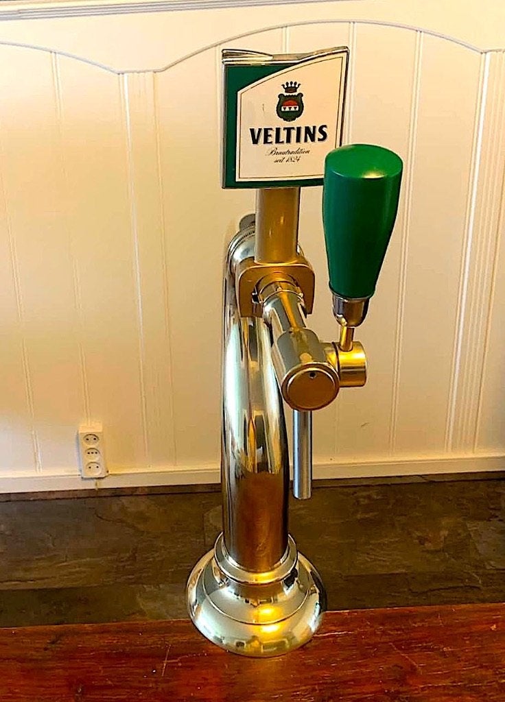 koperen VELTINS Brautradition Seit 1824 tapkraan tapzuil, Ophalen of Verzenden, Zo goed als nieuw