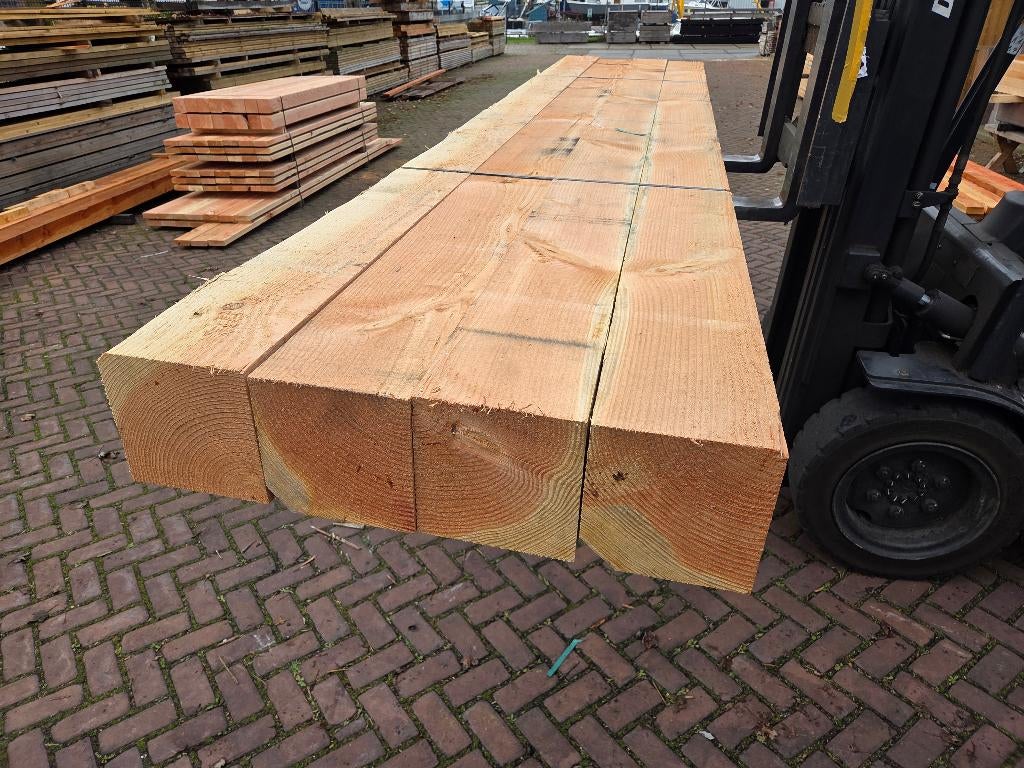 4 Douglas palen / balken 20x20 cm - nr: TB79, Ophalen, 250 cm of meer, Balken
